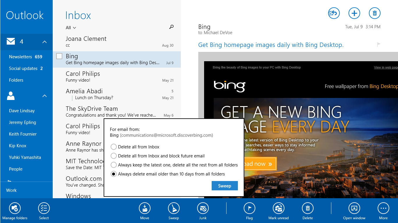 Bing videos. Почтовый клиент Windows 8. Почта Windows. Windows 8 Outlook. Mail 8.