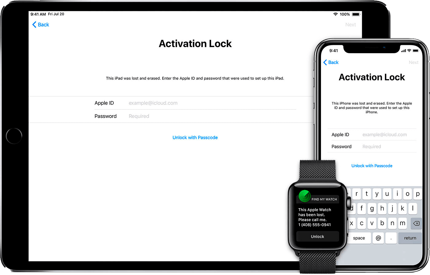 Яблоко Часы активации блокировки является одновременно защиты от угона для самого часов, и гарантирует безопасность ваших личных данных , если он украден