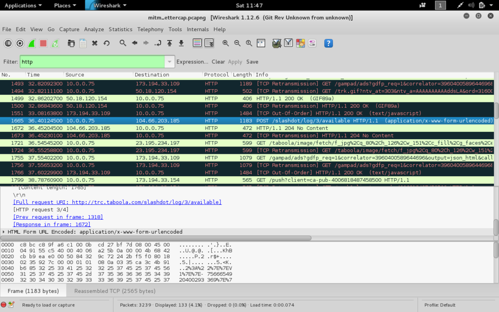 Wireshark в linux. консольный анализатор сетевого трафика tshark