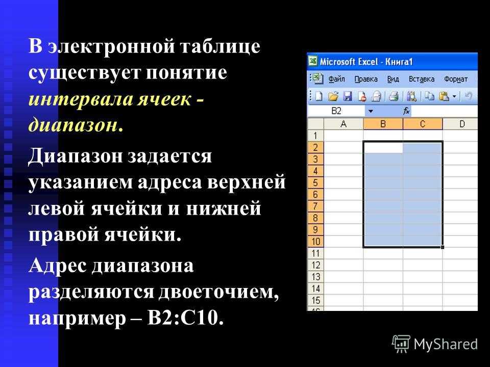 В электронной таблице выделили