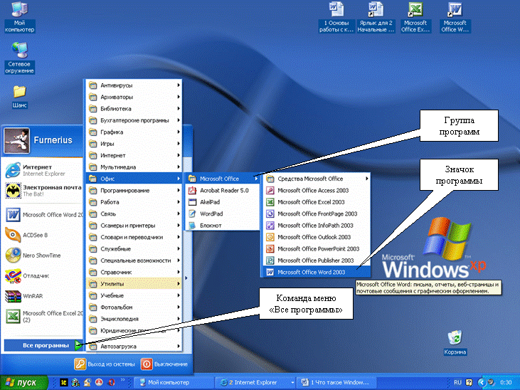 Контроль и управление окнами нескольких программ в системе windows