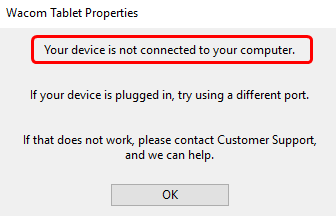 Wacom в Windows 10 нет подключенных устройств Если у вас есть планшет Wacom и вы получаете сообщение, что ваше устройство не подключено к вашему